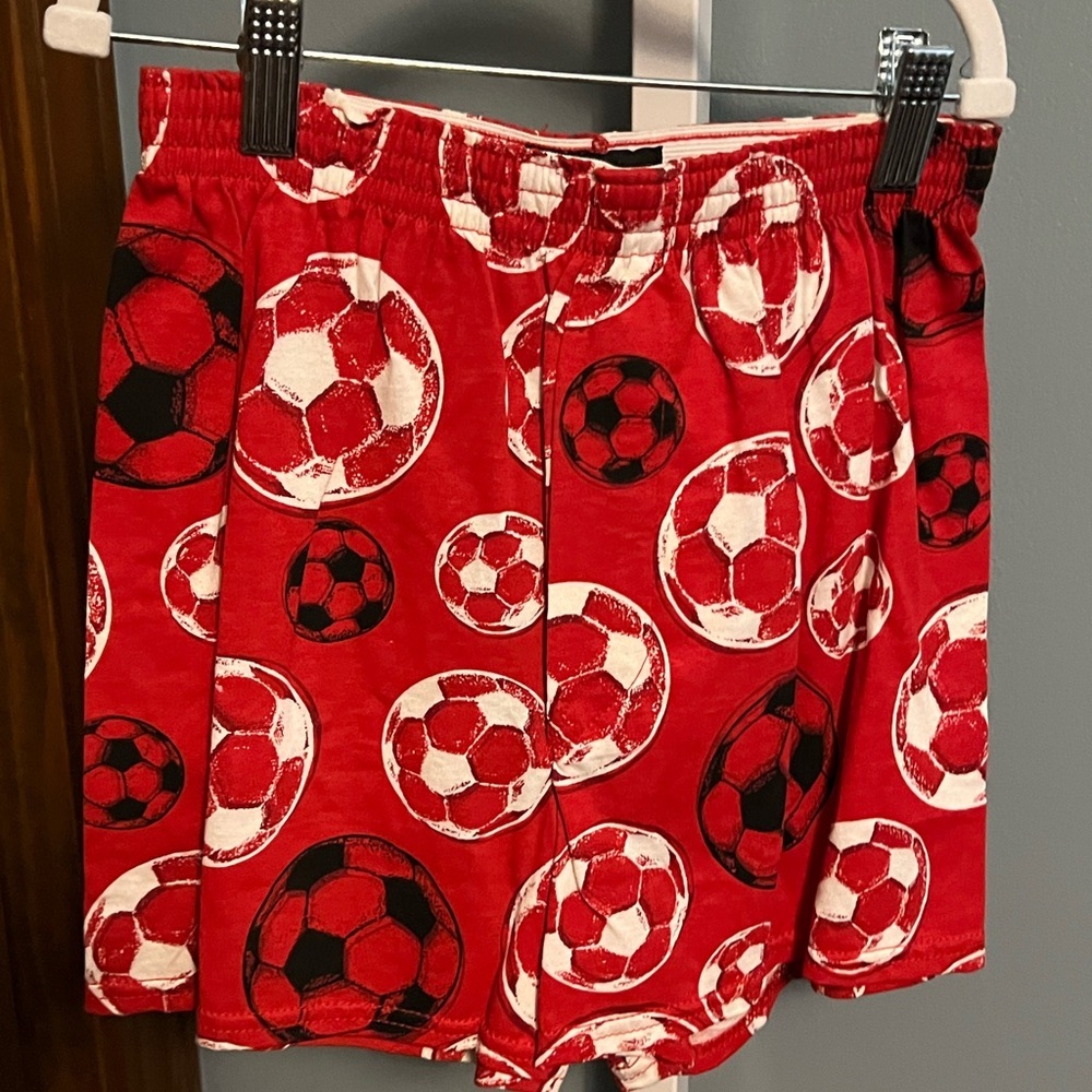 Joe Boxer Red Soccer Ball Print Boxers NWT 14-16